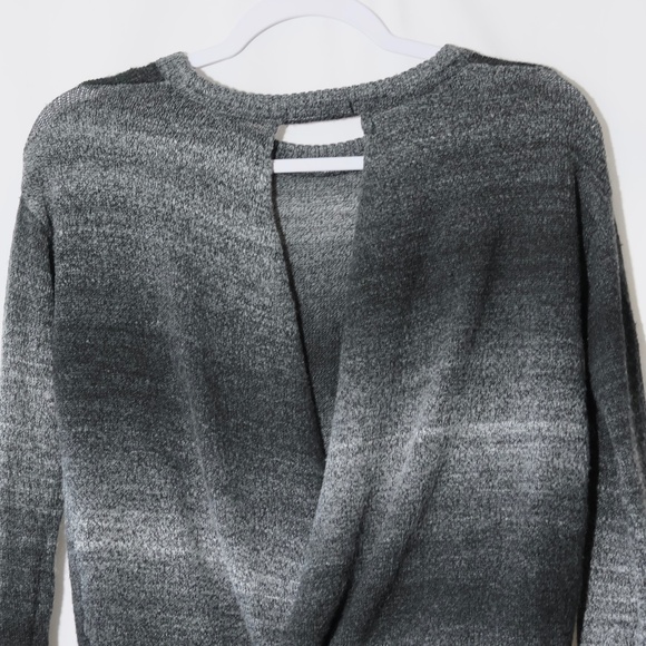 Prana Nightingale Ombré Light Wool Knit Open Back Long Sleeve Sweater SIZE S - Picture 8 of 9